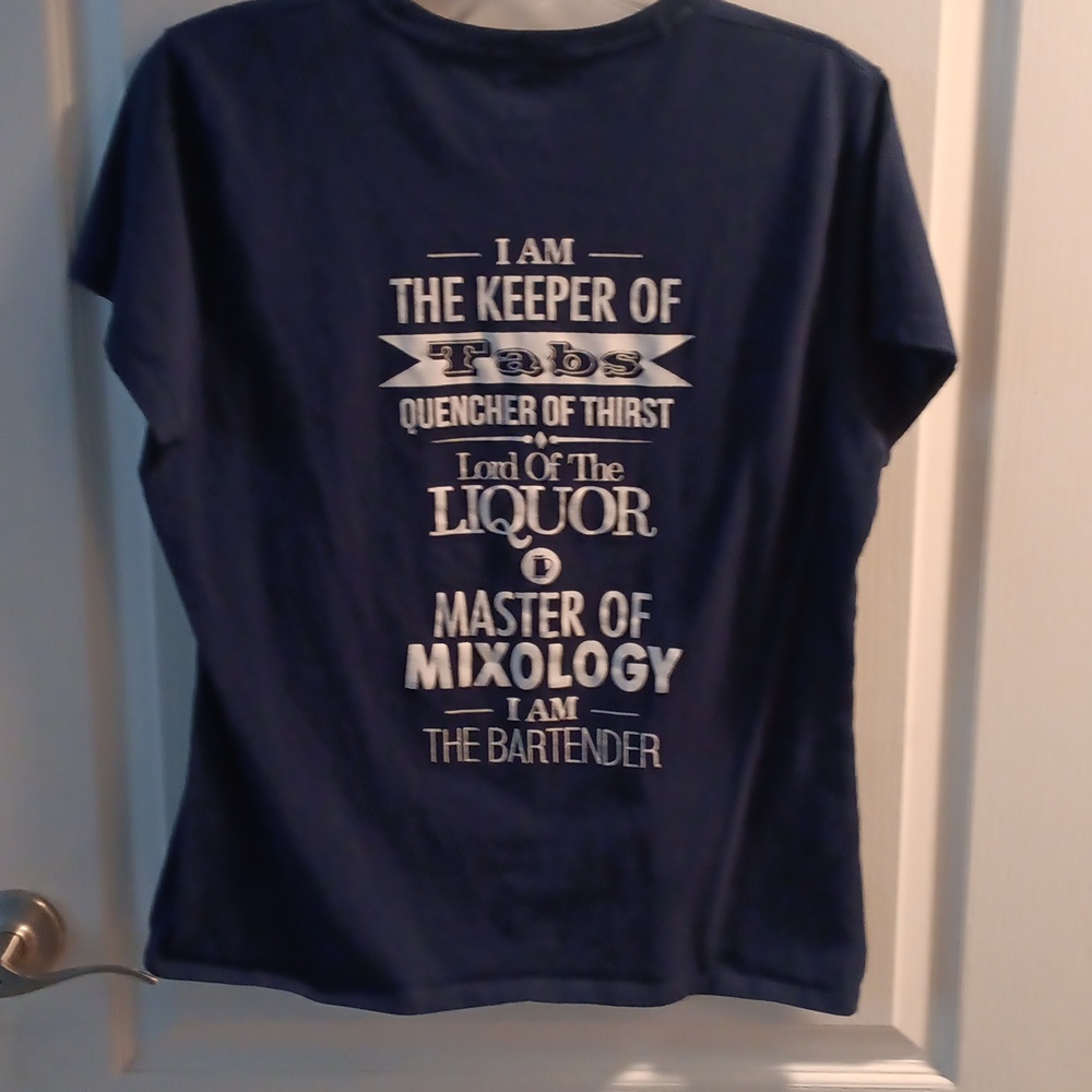 Hanes Dark Blue T-Shirt with Beer Mug Graphic Size L